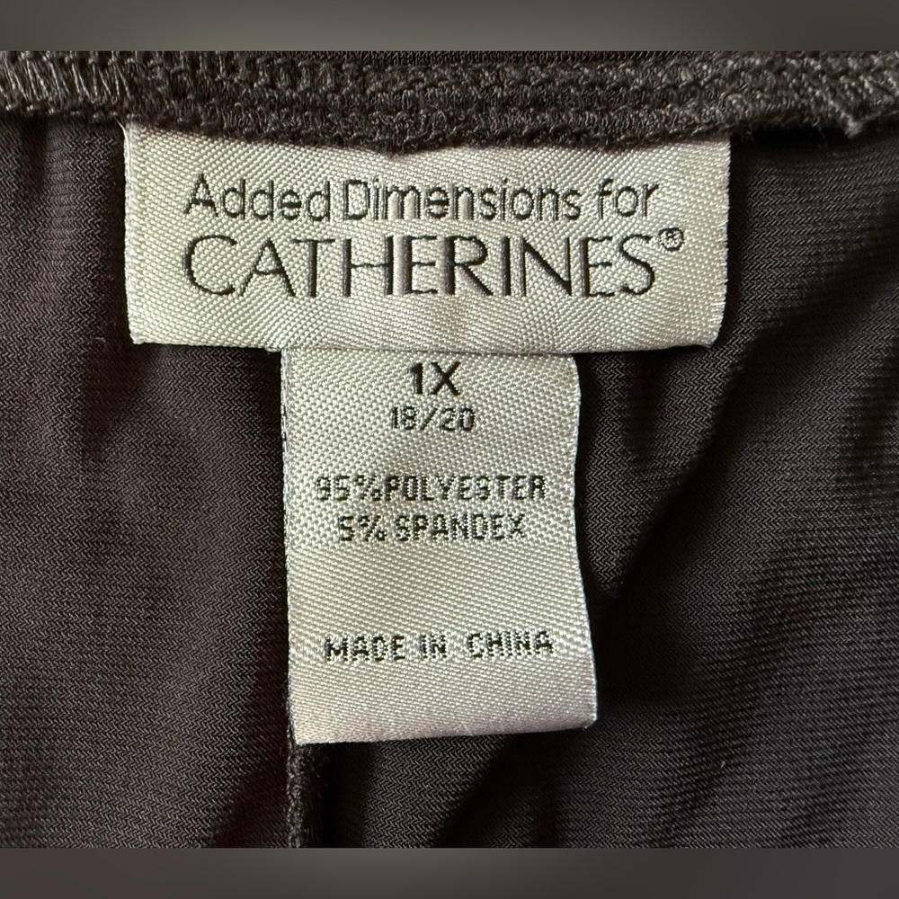Catherines High Low Skirts size 1X Asymmetrical Black Flowy Maxi elastic waist - Picture 5 of 7